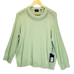 Cyrus. NYC Women’s Size 1X Light Green Sweater Crew Neck